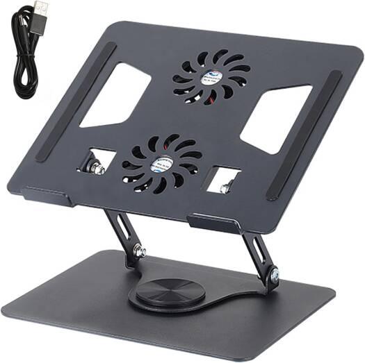 Adjustable laptop stand with cooling fan,  Aluminium Alloy Multi-Angle computer Rise for 10- 17.3 inch